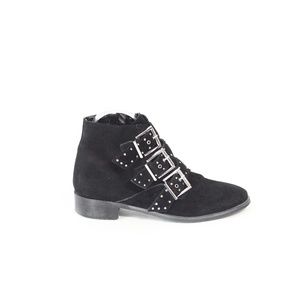 Topshop Moto Boots sz 7.5 Women Black Bootie Suede Studs amy